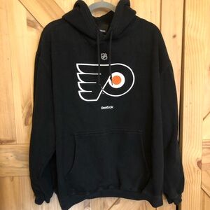 Reebok Philadelphia Flyers Black Hoodie Jacket With Logo Men’s XL